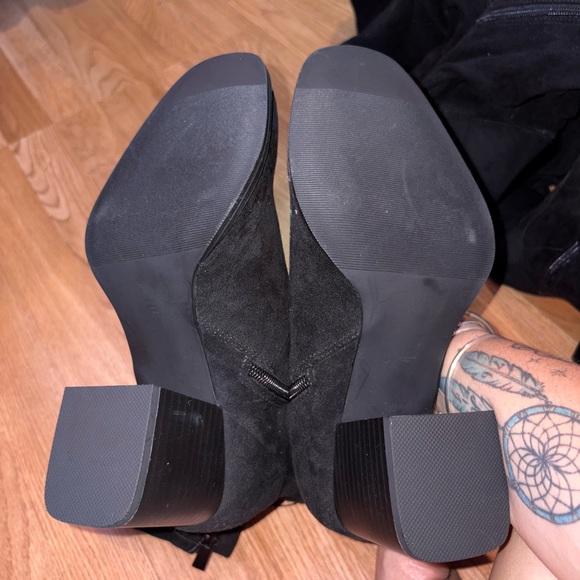 Torrid Black Suede Heeled Boots - Picture 3 of 4